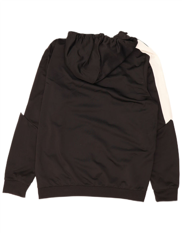 Felpa con cappuccio e zip da uomo Puma XL in poliestere color block nero