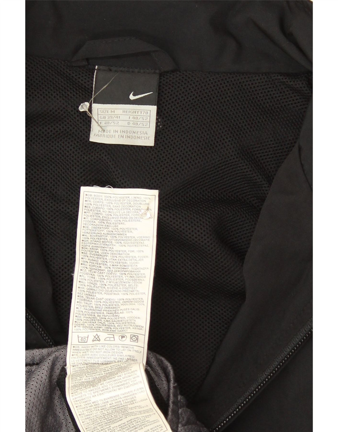 Giacca da tuta da uomo Nike UK 39/41 Medium Black Colourblock Sports