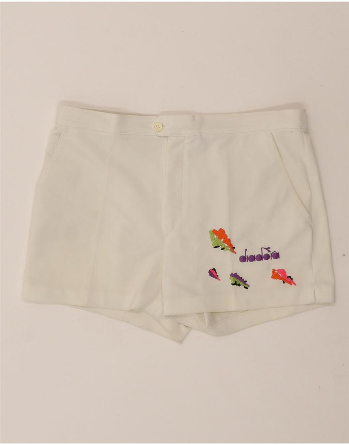 DIADORA Womens Chino Shorts IT 50 XL W34  White Polyester Vintage Diadora and Second-Hand Diadora from Messina Hembry 