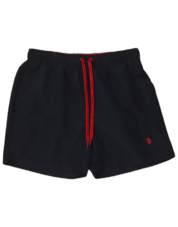 Polo Assn. Pantaloncini da bagno da uomo grandi in poliestere blu navy