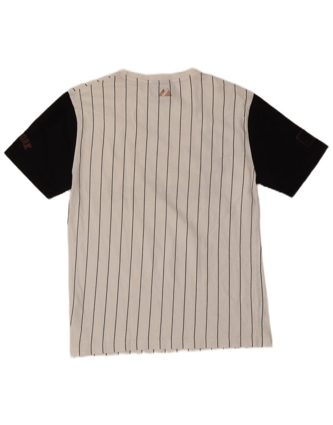 Majestic T-shirt grafica da uomo degli Yankees Top in cotone a righe bianche medie