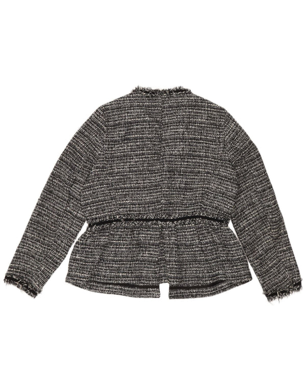 Giacca blazer aperta oversize da donna Zara UK 6 XS poliestere a righe nere