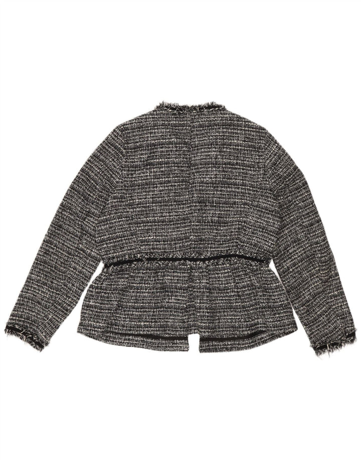 Giacca blazer aperta oversize da donna Zara UK 6 XS poliestere a righe nere