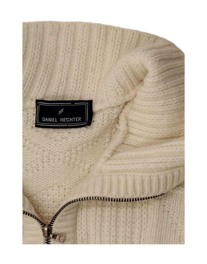 Maglione maglione con zip da uomo Daniel Hechter XL bianco sporco