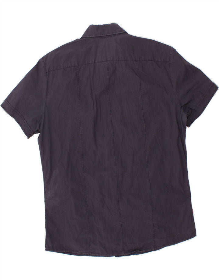 BLAUER Camicia a maniche corte da uomo 2XL Cotone blu navy