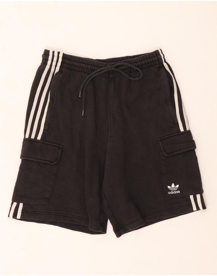 Pantaloncini sportivi da uomo Adidas in cotone grigio medio