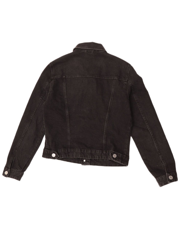 Giacca corta in denim da donna Zara UK 12 media nera