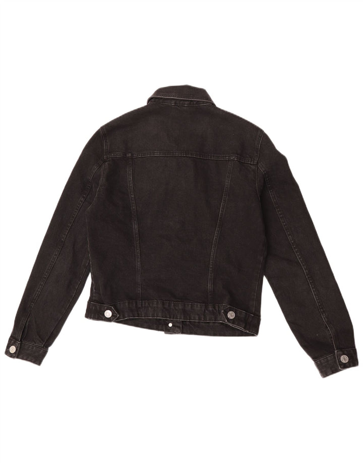 Giacca corta in denim da donna Zara UK 12 media nera