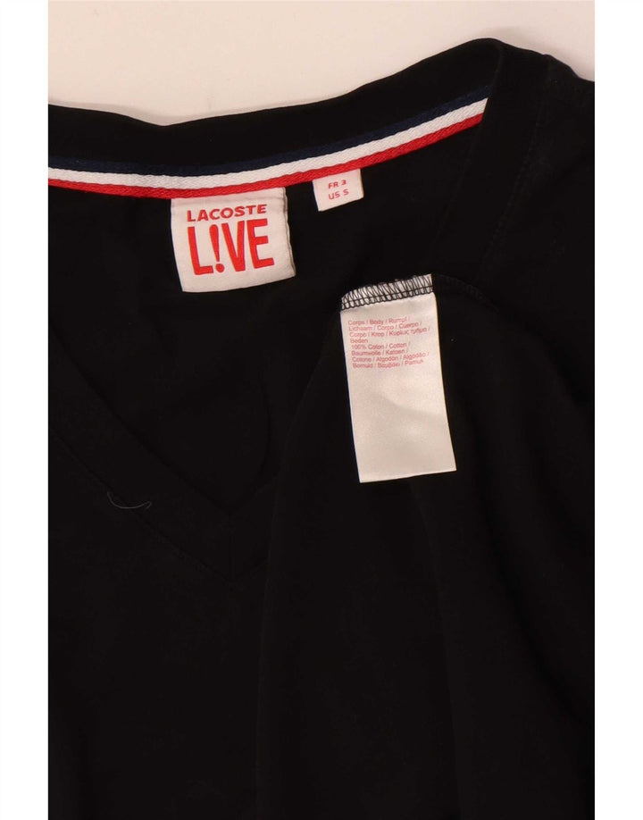 T-shirt da uomo Lacoste taglia 3 piccola in cotone nero