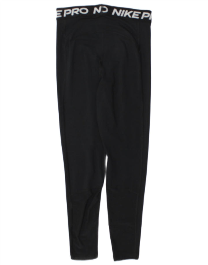 Leggings grafici Nike Dri Fit da donna UK 10 piccoli poliestere nero