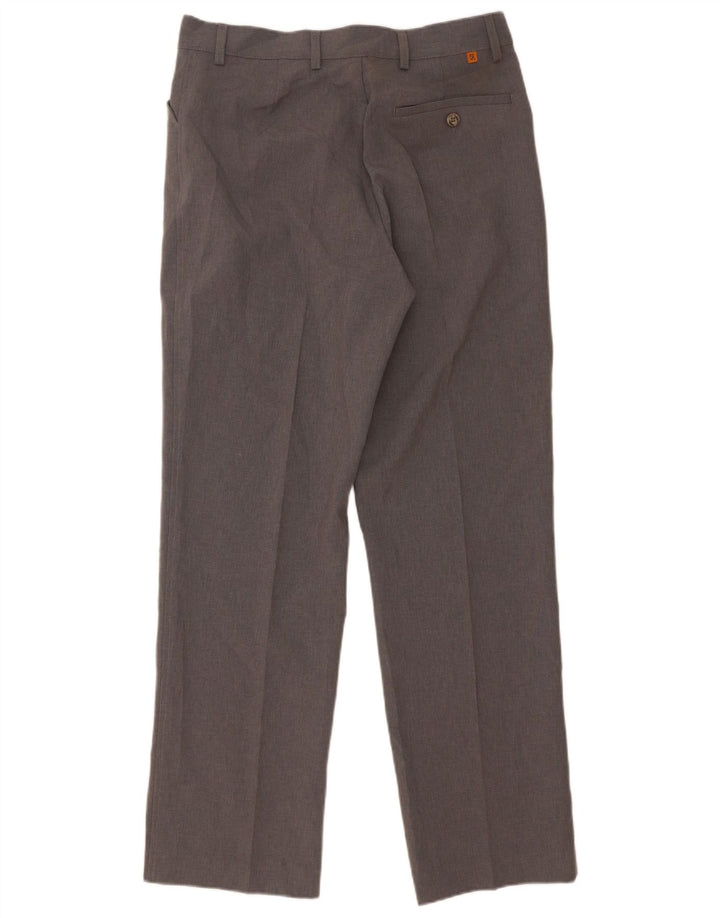 Pantaloni casual dritti da uomo Farah W32 L31 poliestere grigio