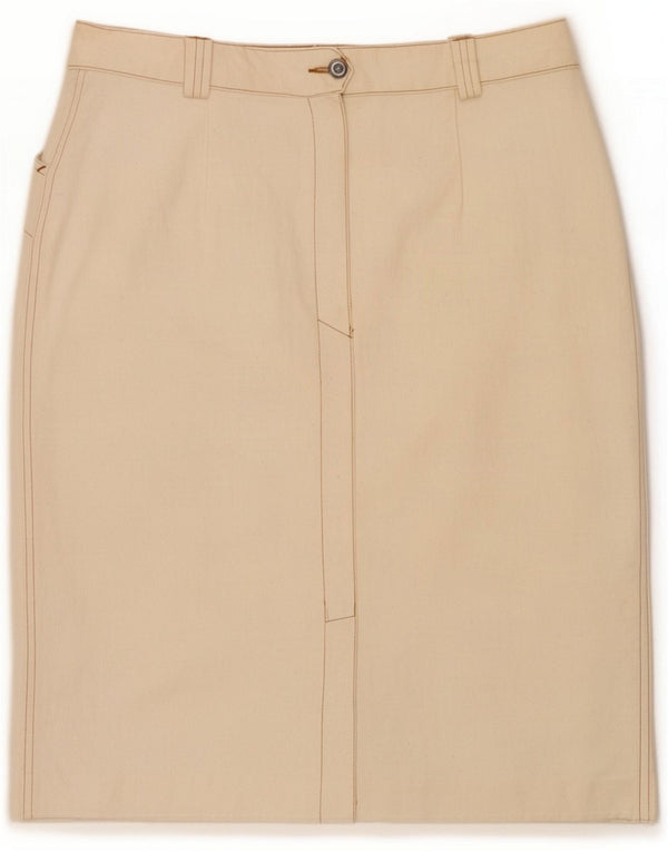 GARDEUR Gonna tubino da donna UK 12 Media W28 Cotone beige