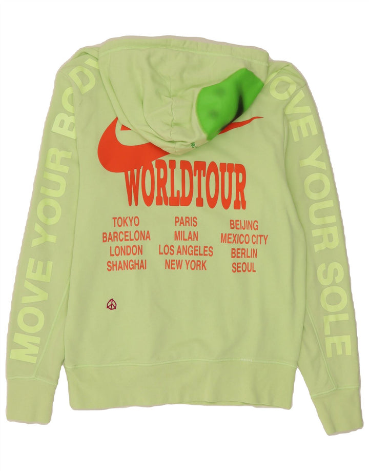 NIKE Mens Graphic Hoodie Jumper Small Green Cotton Vintage Nike and Second-Hand Nike from Messina Hembry 