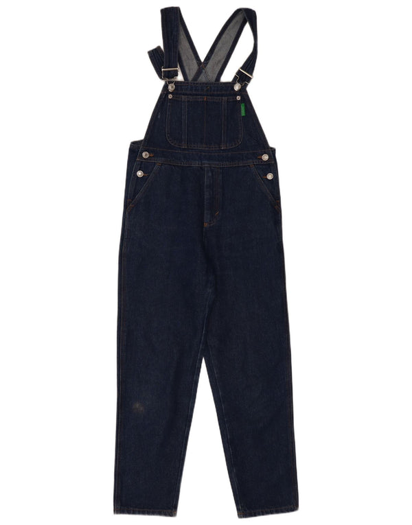 Benetton Salopette Bambina Jeans Slim 9-10 Anni W28 L26 Blu Navy Cotone