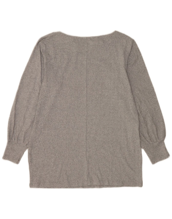 Top camicetta da donna Marks & Spencer UK 14 Poliestere screziato grigio medio