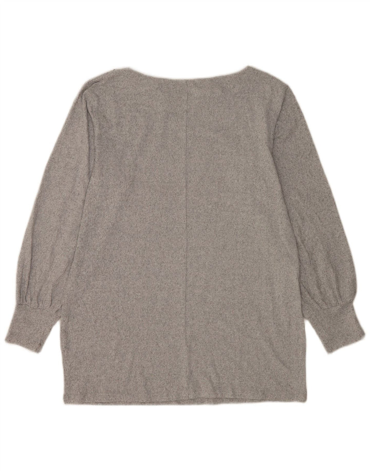 Top camicetta da donna Marks & Spencer UK 14 Poliestere screziato grigio medio