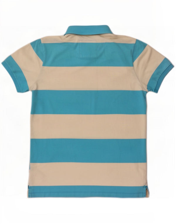 Polo Hollister da uomo in cotone a righe grandi blu