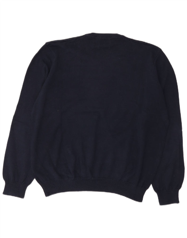 Maglione maglione con scollo a V da uomo Marks & Spencer 2XL cotone blu navy
