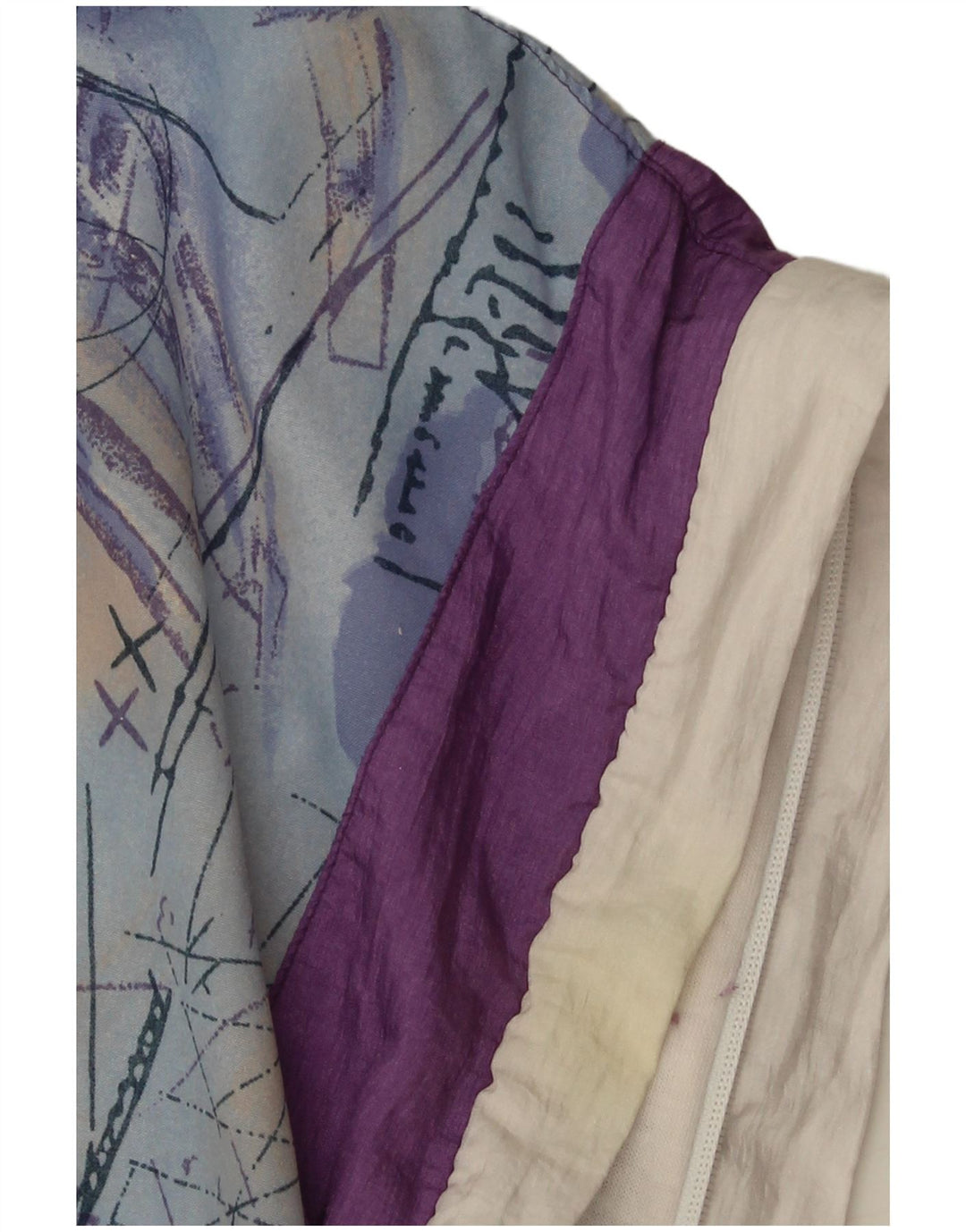 Giacca da tuta oversize da donna VINTAGE UK 10 piccola bianca