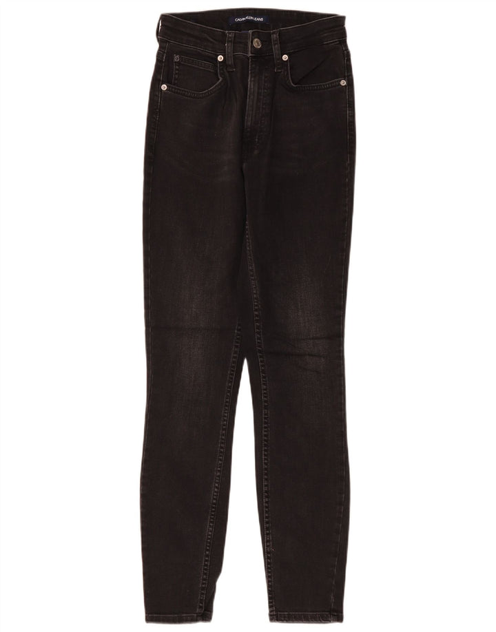 Jeans skinny da donna Calvin Klein W26 L30 cotone nero