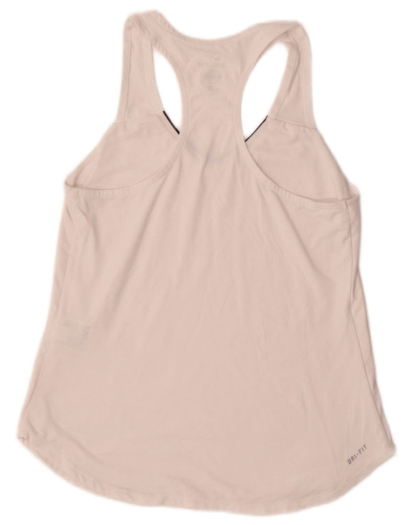 Canotta NIKE Dri Fit da donna UK 12 poliestere bianco medio