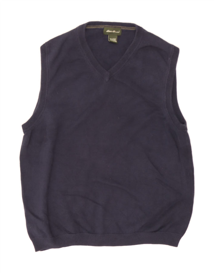 EDDIE BAUER Mens Vest Tank Top Medium Navy Blue Cotton Vintage Eddie Bauer and Second-Hand Eddie Bauer from Messina Hembry 