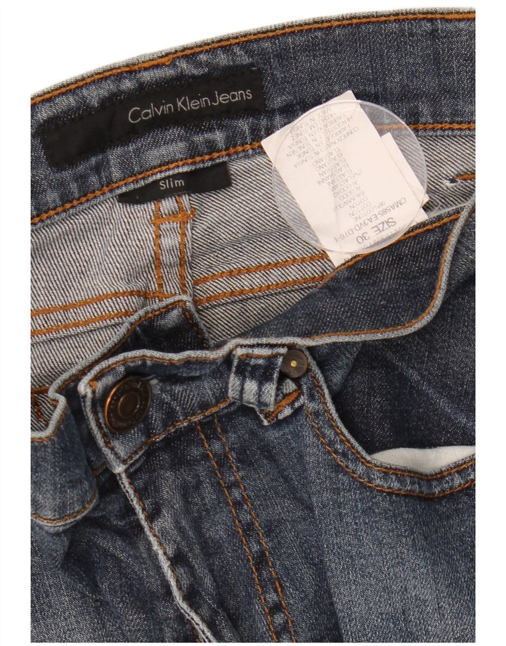 CALVIN KLEIN Jeans slim da donna W30 L28 cotone blu navy