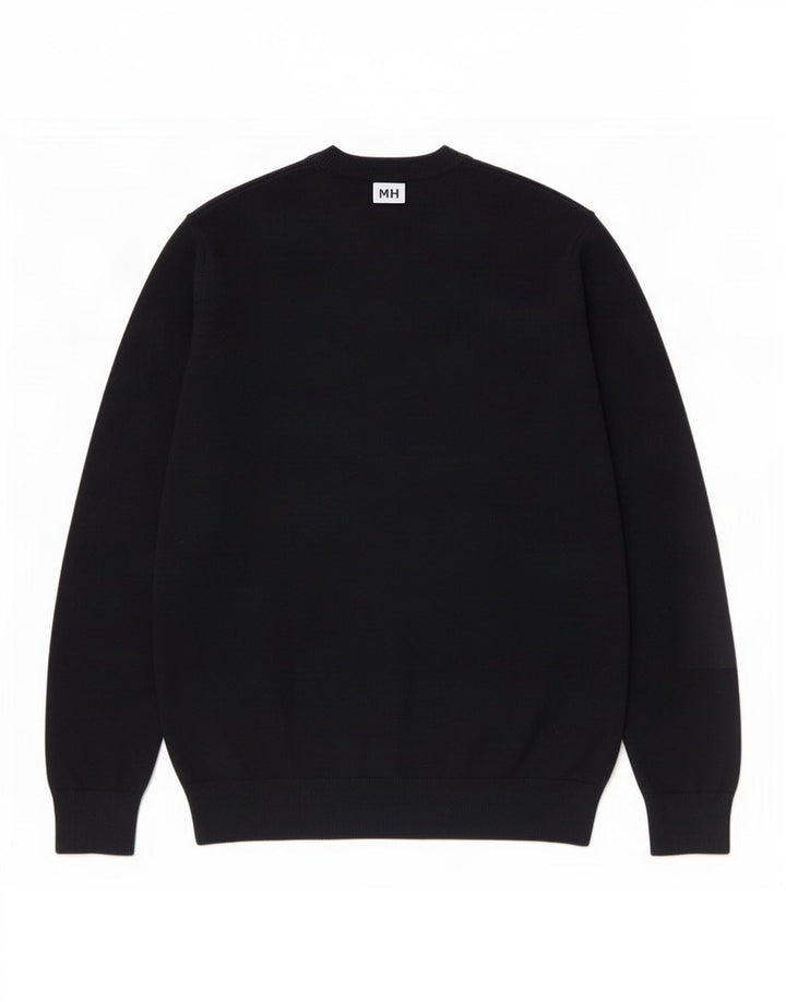 Maglione maglione girocollo con grafica da uomo Marks & Spencer in cotone nero medio
