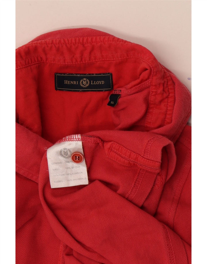 Polo da uomo Henri Lloyd XL in cotone rosso