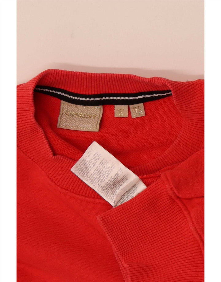 Felpa oversize da donna Superdry Maglione UK 14 Large Rosso Cotone