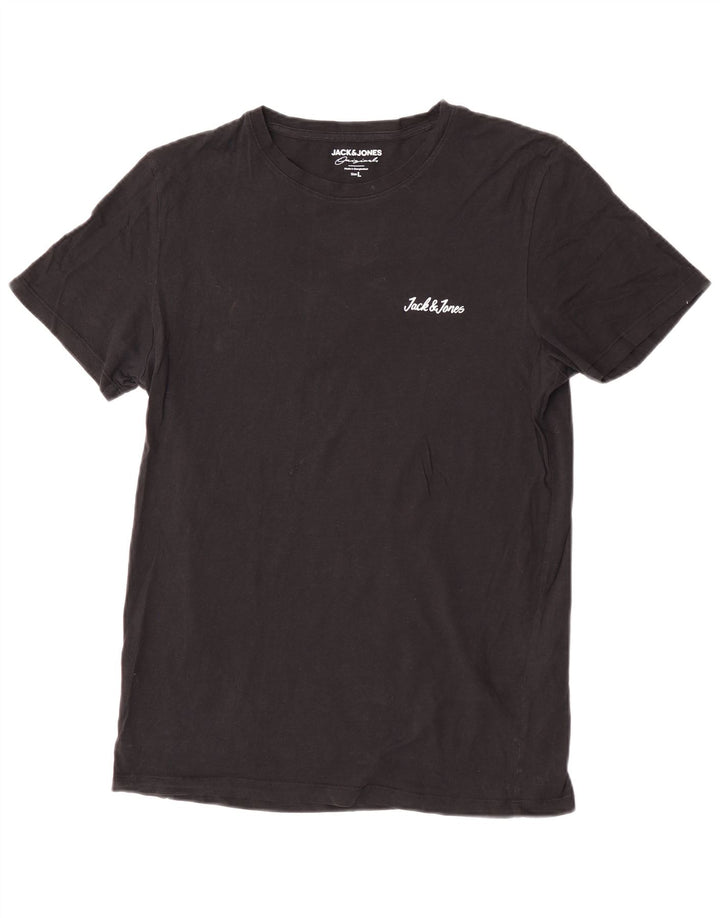 T-shirt da uomo Jack & Jones Top grande in cotone nero