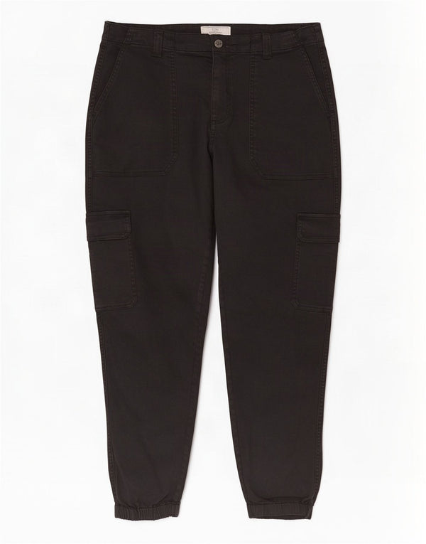 Pantaloni cargo da jogging da donna Fat Face UK 16 Large W34 L28 Cotone nero