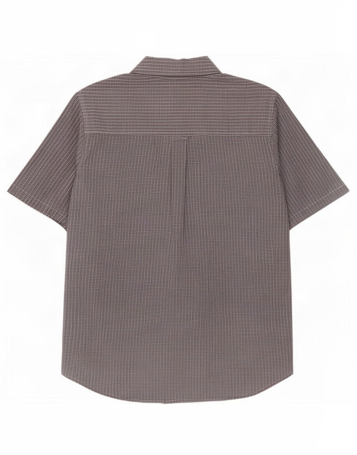Chaps - Camicia a maniche corte da uomo Easy Care, grande, in cotone grigio