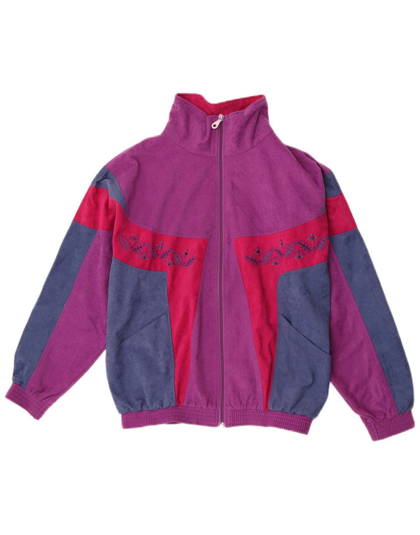 Giacca da ginnastica oversize da donna Lotto UK 10 Small Purple Colourblock