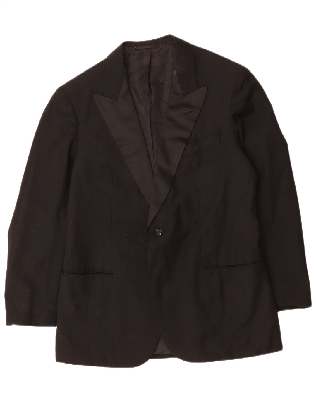 Giacca blazer vintage da uomo a 1 bottone UK 38 media nera