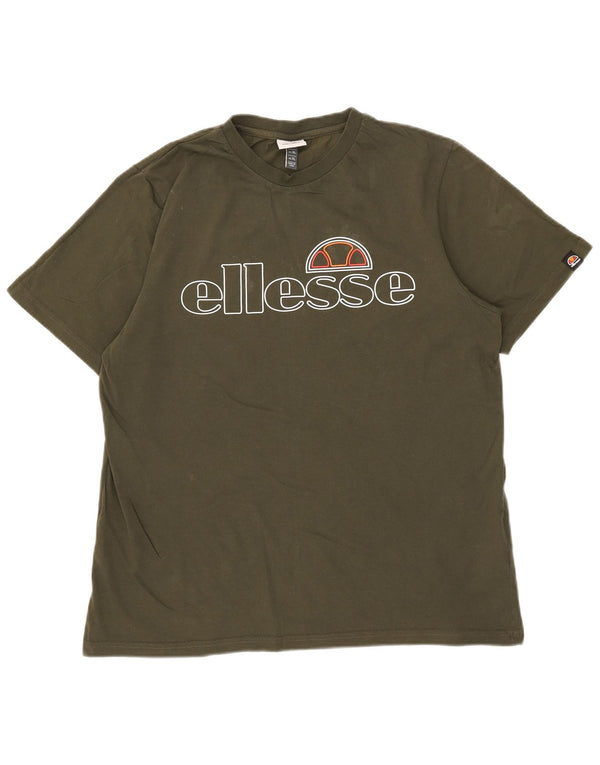 T-shirt grafica da donna Ellesse Top UK 18 XL Cachi