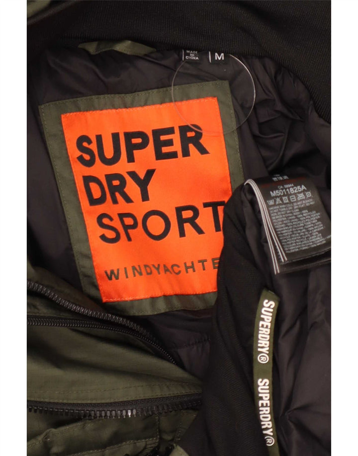 Giacca a vento grafica da uomo Superdry Windyachter UK 38 verde medio