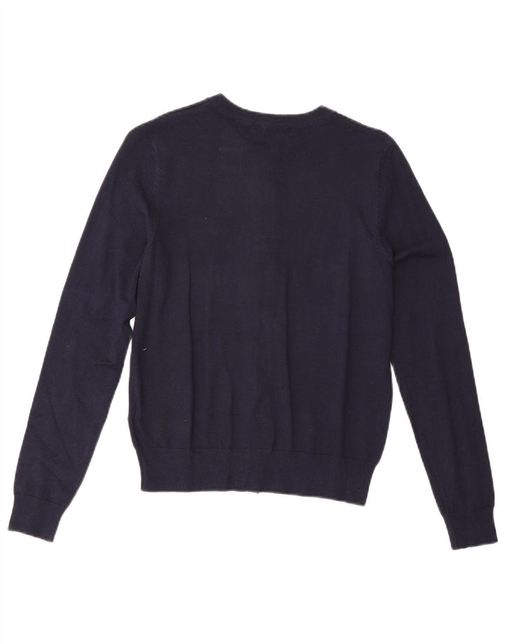 Maglione cardigan da donna Marks & Spencer UK 12 Viscosa blu navy medio