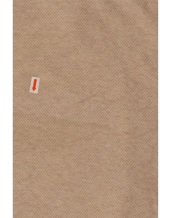 Maglione da uomo con zip e collo Massimo Dutti in cotone beige medio