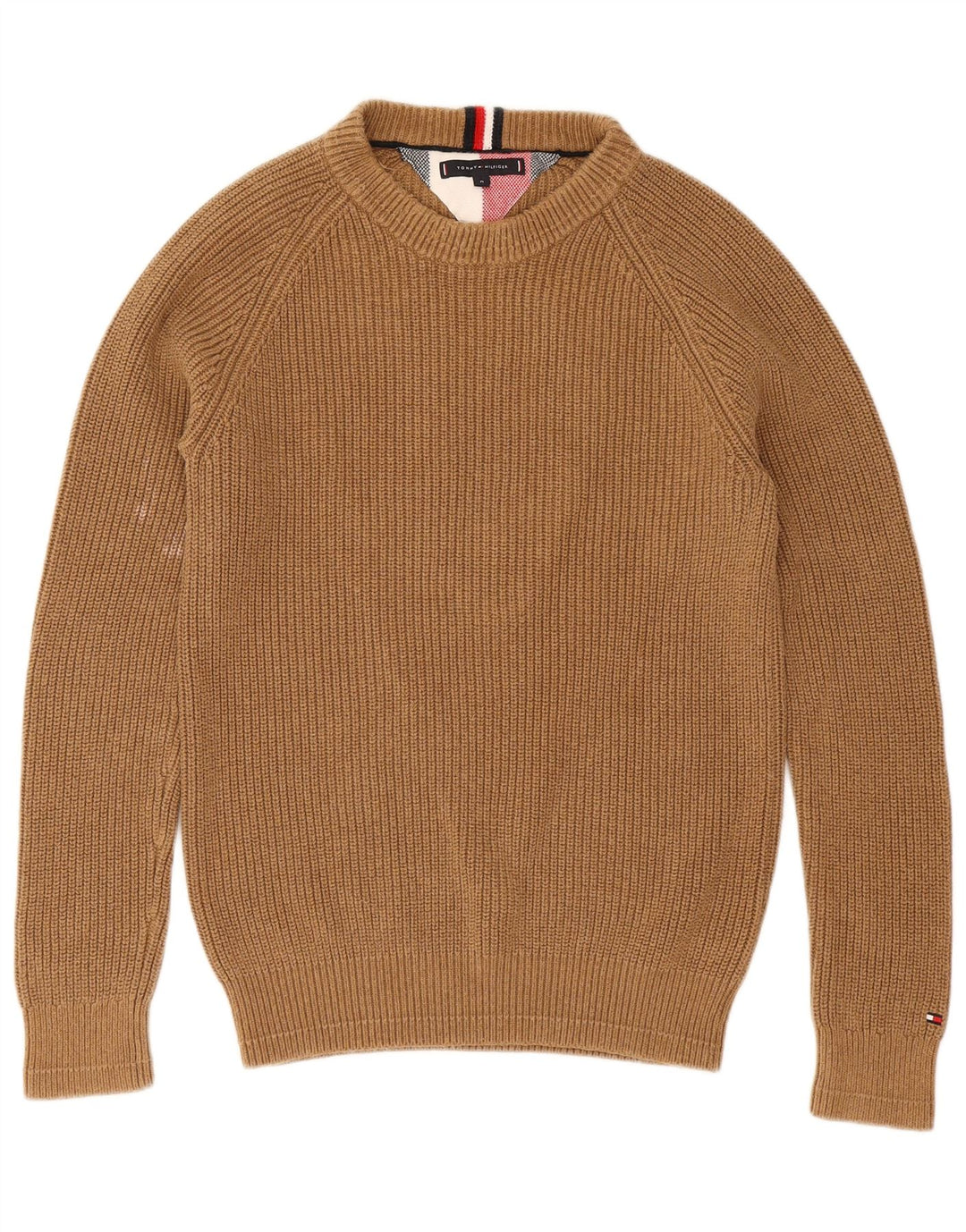 Tommy Hilfiger Uomo Maglione con scollo a barca Maglione in cotone marrone medio