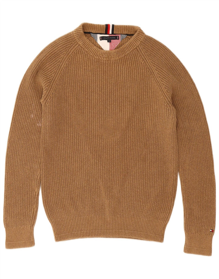 Tommy Hilfiger Uomo Maglione con scollo a barca Maglione in cotone marrone medio