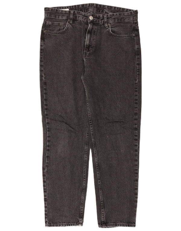 Jeans Zara da donna a vita alta EU 42 Large W32 L30 Grigio