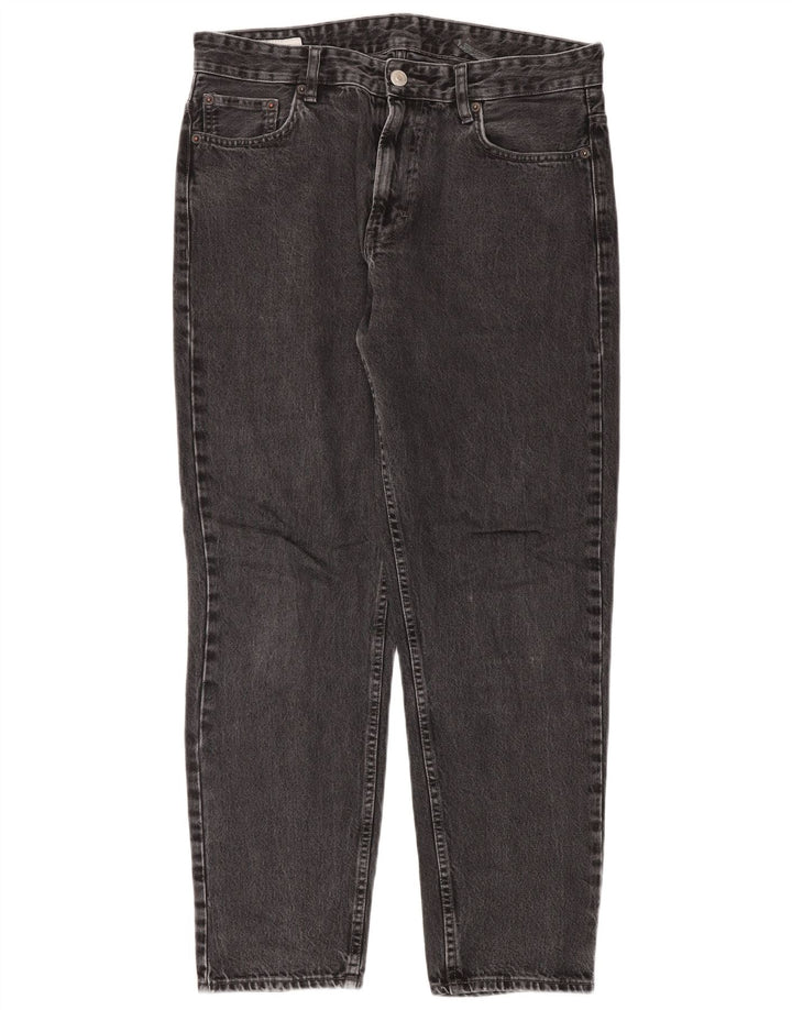 Jeans Zara da donna a vita alta EU 42 Large W32 L30 Grigio