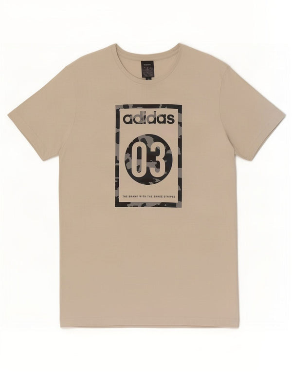 T-shirt grafica da uomo Adidas Top grande in cotone bianco