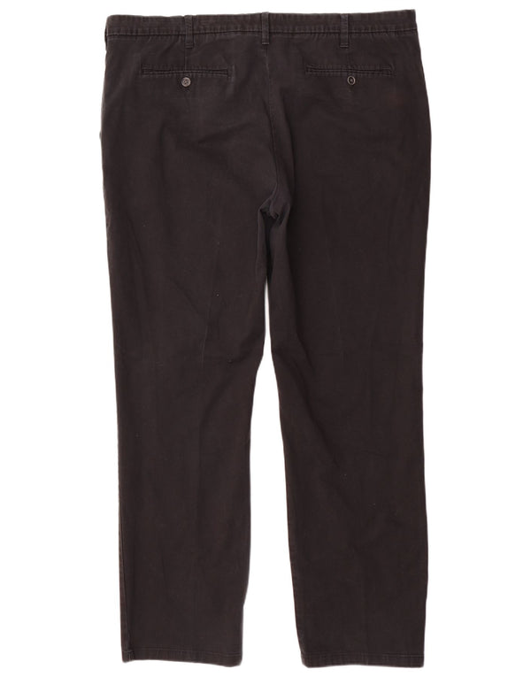 Pantaloni chino dritti vestibilità regolare da uomo Marks & Spencer W42 L33 neri