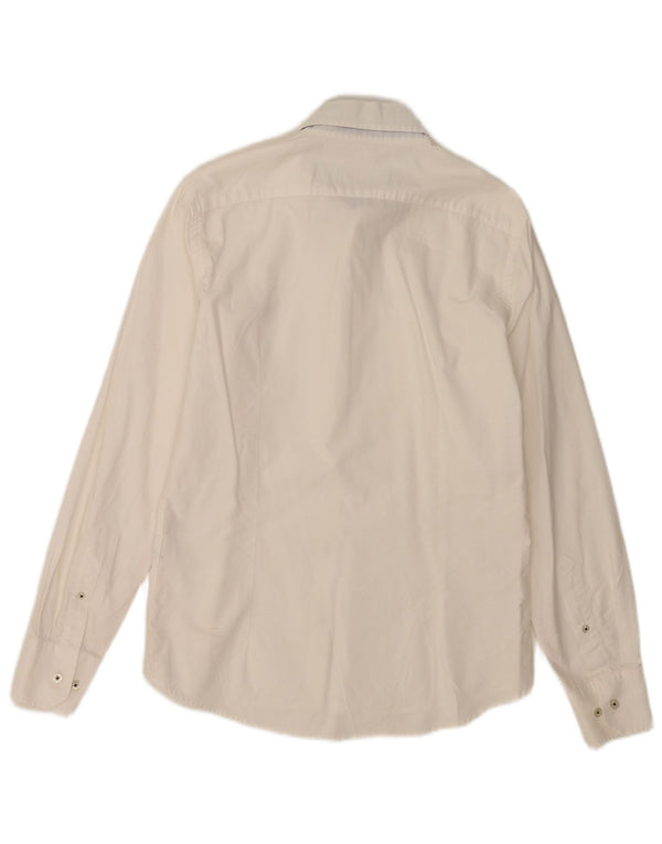 Camicia Fred Perry da uomo super slim fit piccola in cotone bianco