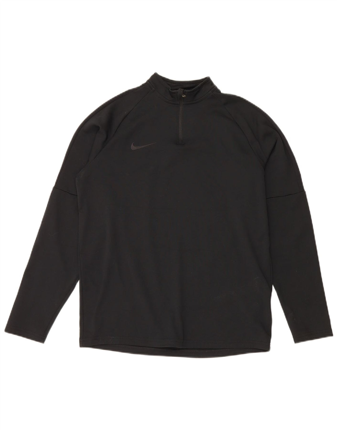 Top della tuta pullover Nike da ragazzo Dri Fit con zip e collo 13-14 anni XL Nera