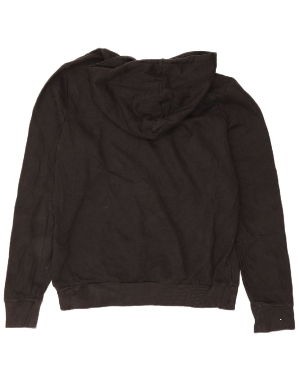 Felpa con cappuccio grafica da donna Puma UK 14 grande cotone nero