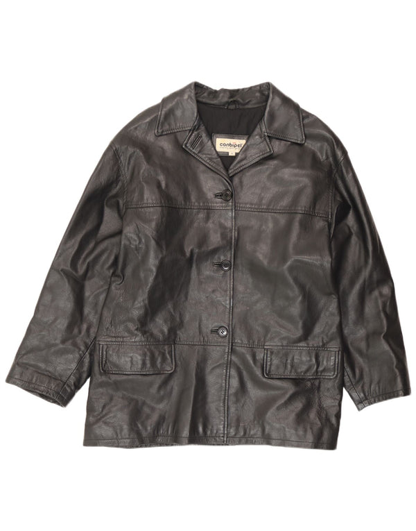 Giacca in pelle da donna vestibilità ampia Conbipel IT 46 Large in pelle nera