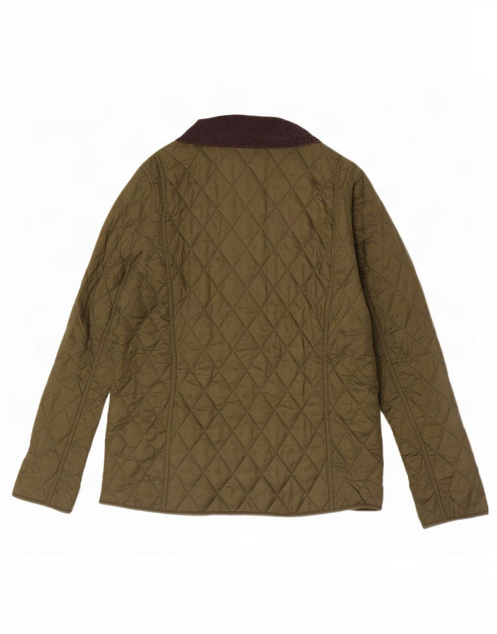 Giacca trapuntata da donna Barbour UK 14 Large Khaki Colourblock in poliammide